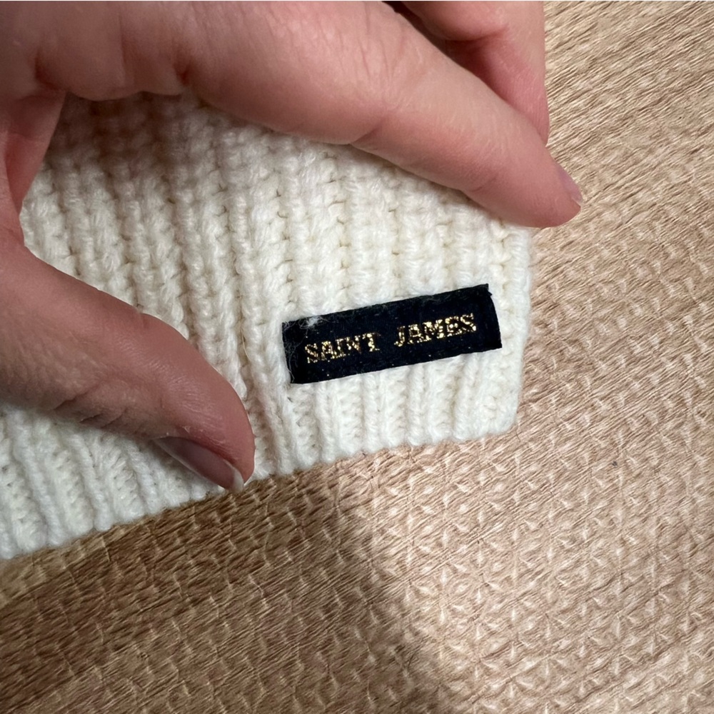 Saint James Cream Ribbed Knit - Picture 2 of 6